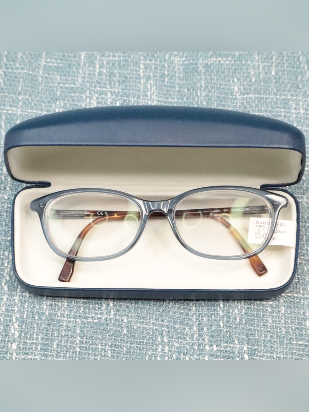 Lacoste L2830 424 Blue Crystal Havana Optical Eyeglasses Frames W/ Hard Case⁠